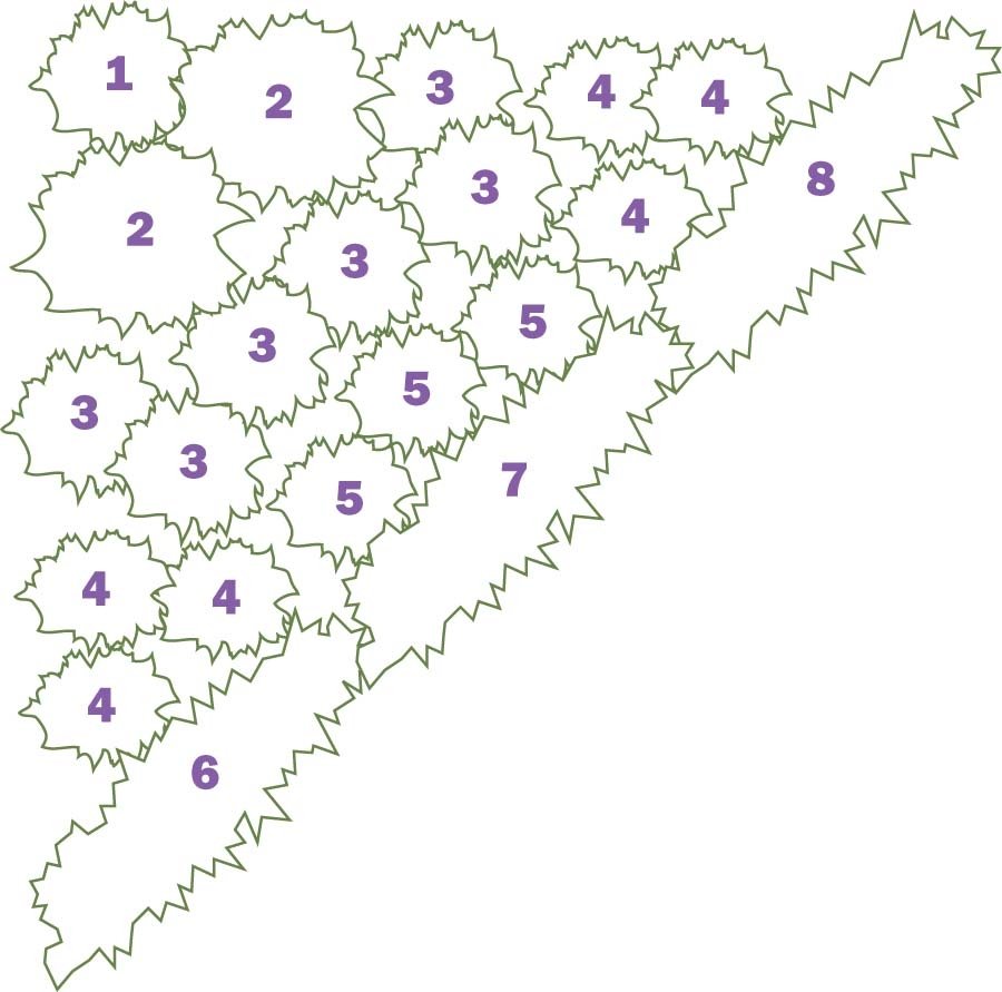 garden plans foliage layout plant list | the old farmer's almanac